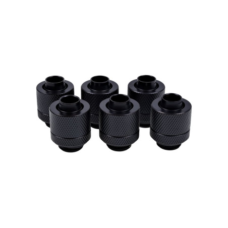 Raccordo a compressione alphacool 13/10mm g1/4 6pz nero [17228]