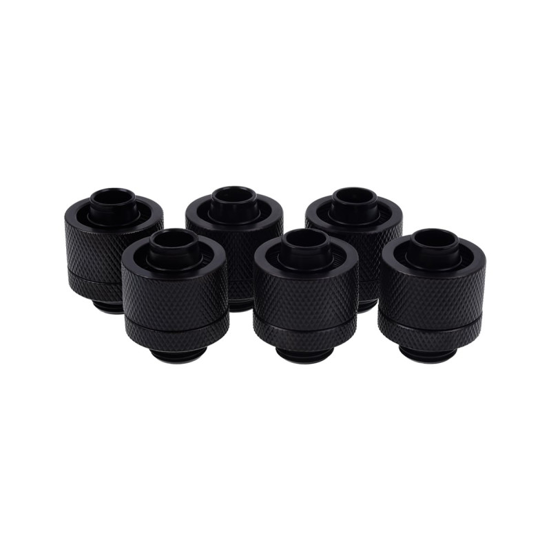 Raccordo a compressione alphacool 16/10mm g1/4 6pz nero [17234]