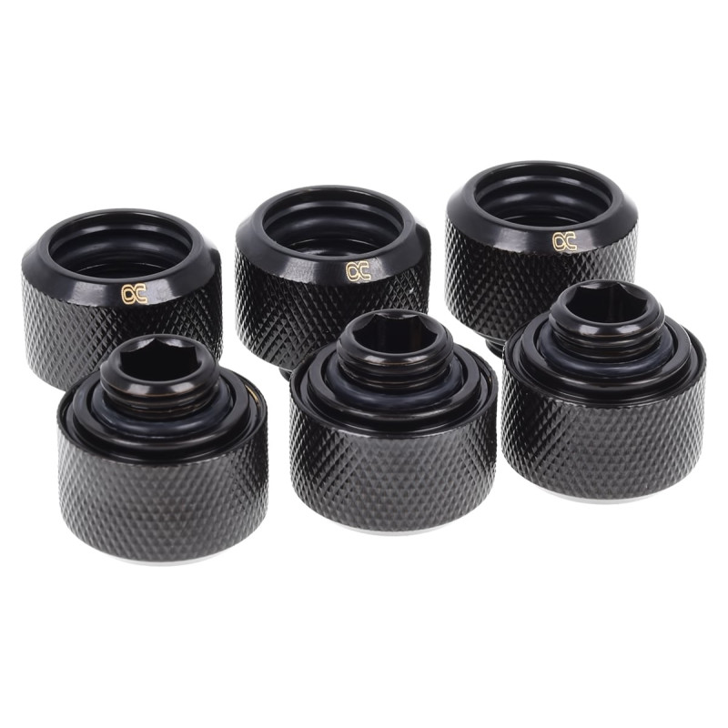 raccordo a compressione alphacool 16mm g1/4 nero [17379]