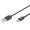 Cavo usb digitus usb-c 1m nero [ak-300154-010-s]