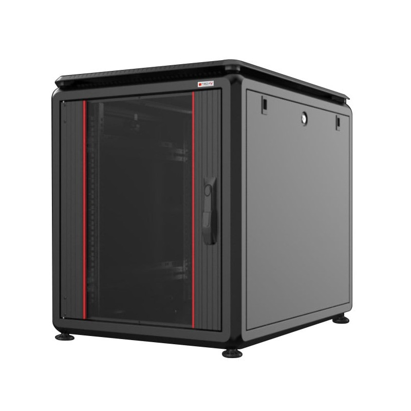 Armadio rack techly 19'' 600x800 12unita' nero da sotto-scrivania