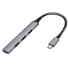 Hub usb logilink ultra slim a 4 porte usb-c a usb-a 17cm