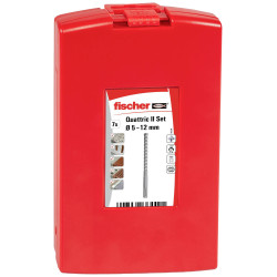 Set trapano a percussione fischer quattric ii 5-12 mm 7pz [553210]