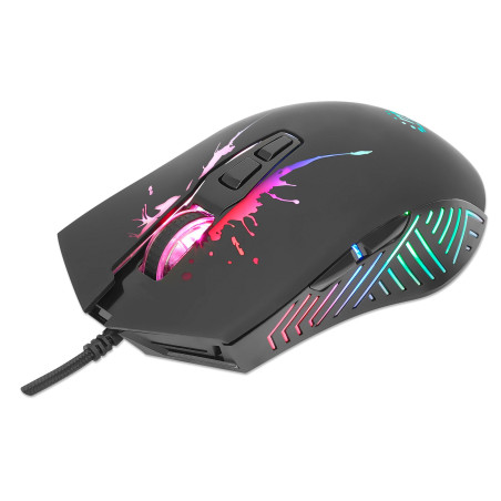 Mouse ottico gaming led rgb con cavo usb