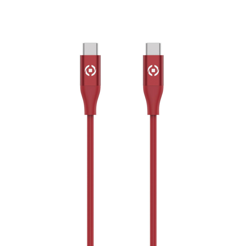 cavo usb celly usb-c a usb-c 60w/1.5m/rosso [usbcusbccolrd]