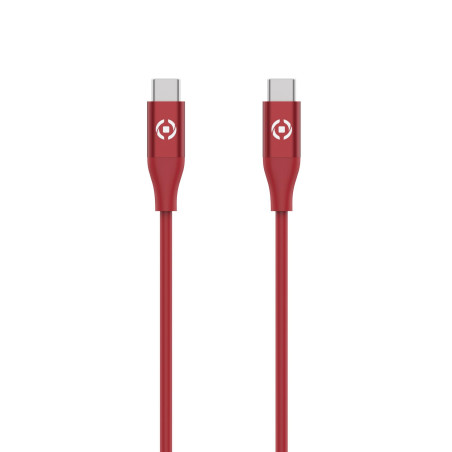 cavo usb celly usb-c a usb-c 60w/1.5m/rosso [usbcusbccolrd]