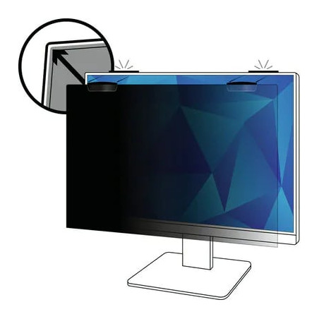 Filtro privacy 3m pf240w1em per monitor 24'' 329x527mm trasparente