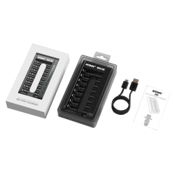 Caricabatteria xtar bc8 r03/8x0.5a/aaa and r6/aa li-ion 1.5v/usb-c/ni-mh