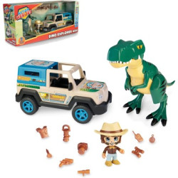 Veicolo/set figurina famosa action heroes: dino adventure explorer