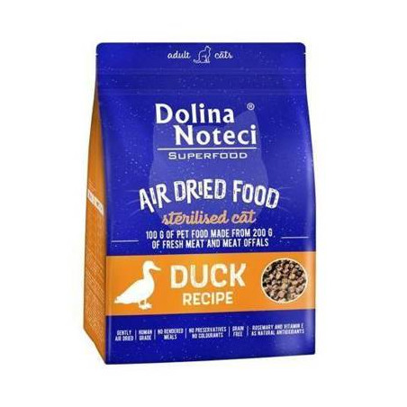 Mangime secco dolina noteci superfood anatra per gatti sterilizzato