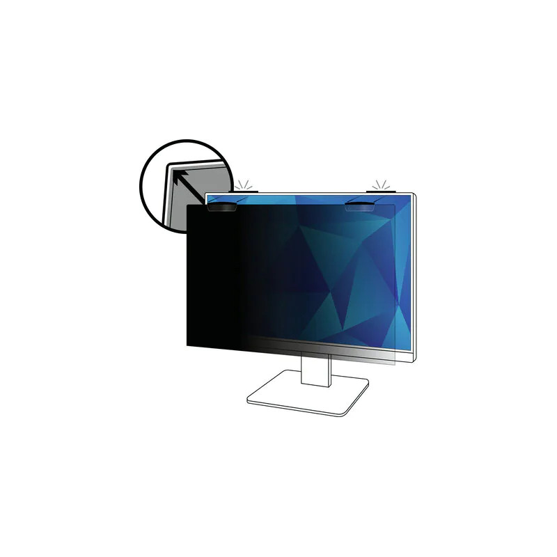 Filtro privacy 3m pf270w9em per monitor 27'' nero trasparente