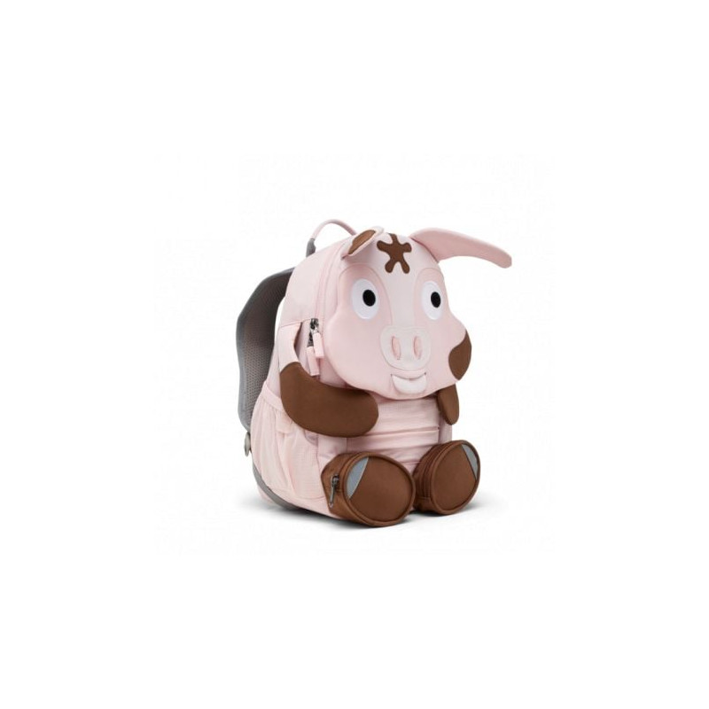 Zaino affenzahn g.f tonie maiale 8l per bambini rosa/marrone [afz-tol-001-102]