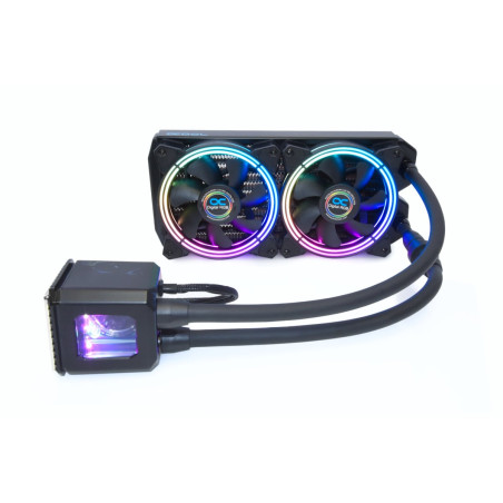 Dissipatore cpu a liquido alphacool eisbaer aurora 240 rgb nero [11728]