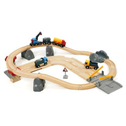 Set da gioco brio ferrovia e strada multicolore 32pz [33210]