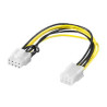 Cavo di alimentazione interna goobay per pc pcie da 6pin a 8pin 20cm