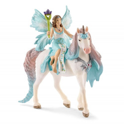 Figurina schleich bayala fata e eyela con principessa unicorno multicolore