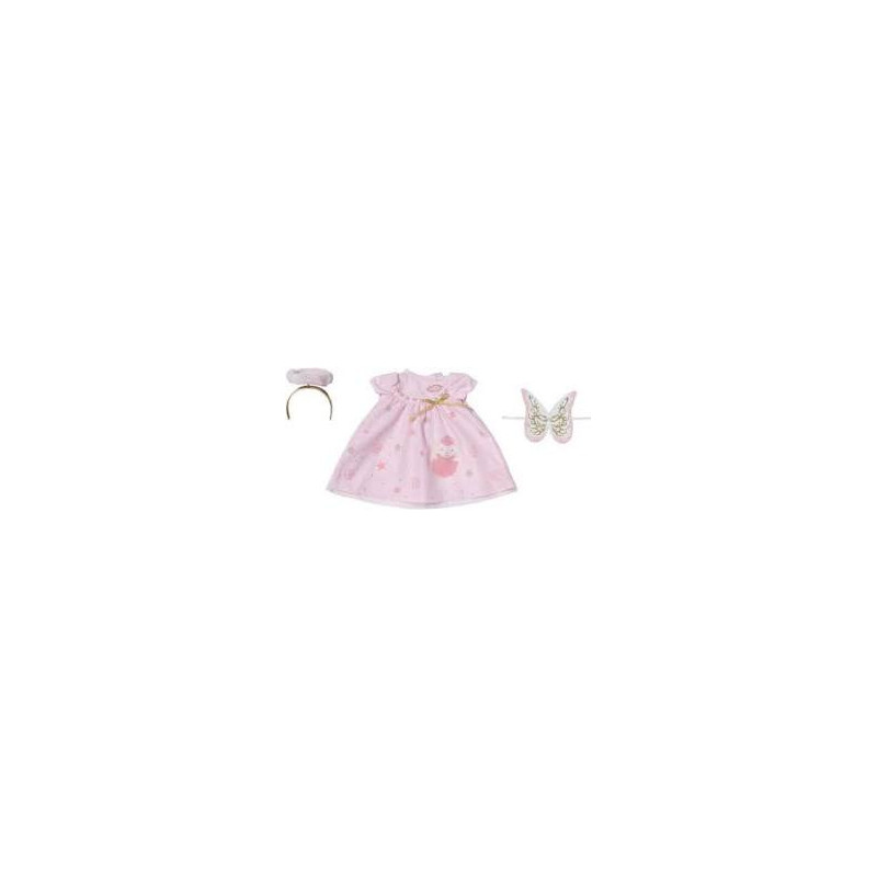 Abito natalizio zapf baby annabell per bambole 43cm rosa [707241]