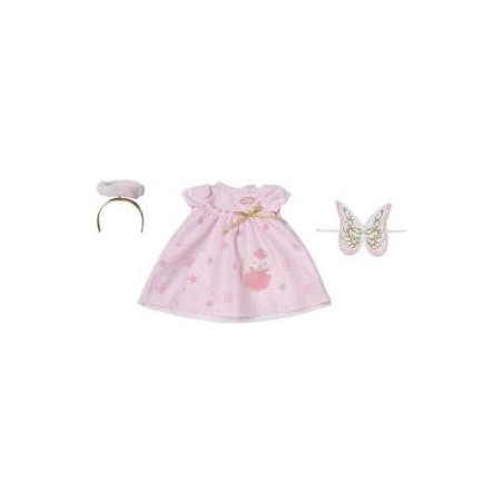 Abito natalizio zapf baby annabell per bambole 43cm rosa [707241]