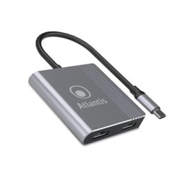 Adattore video atlantis land type-c dual hdmi