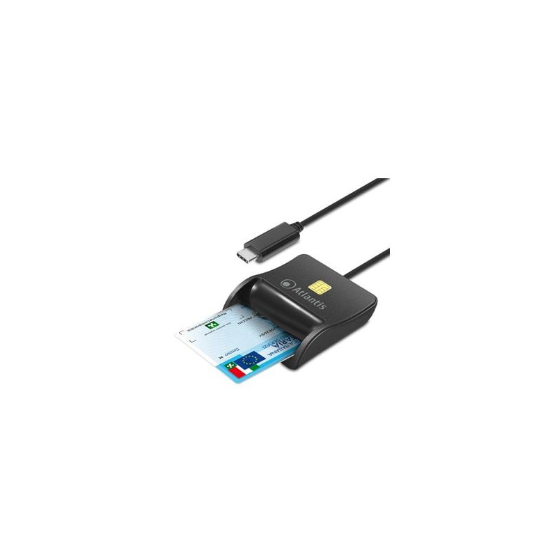 Lettore smart card atlantis land p005-smartcr-c usb tipo-c