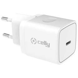 Alimentatore da rete celly rtgtc20w usb-c 20w bianco [rtgtc20wwh]