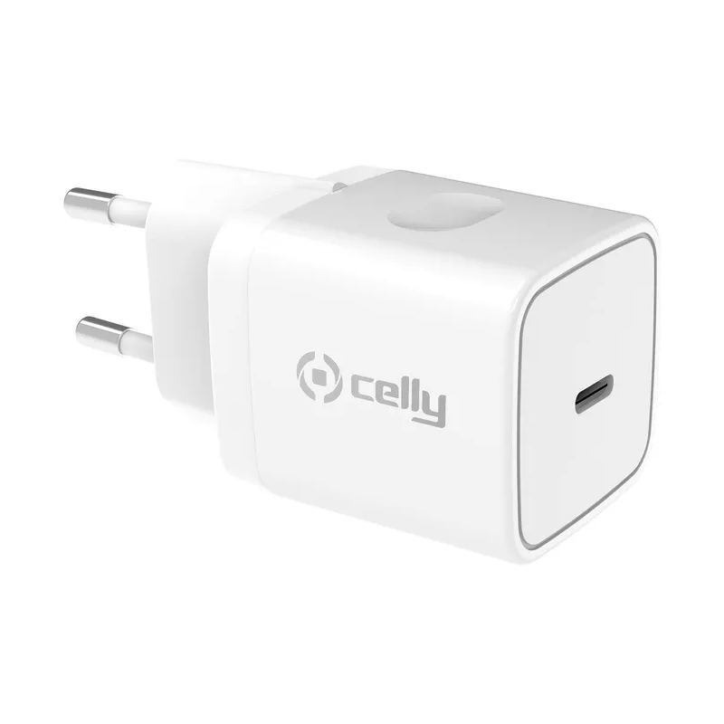 Alimentatore da rete celly rtgtc20w usb-c 20w bianco [rtgtc20wwh]