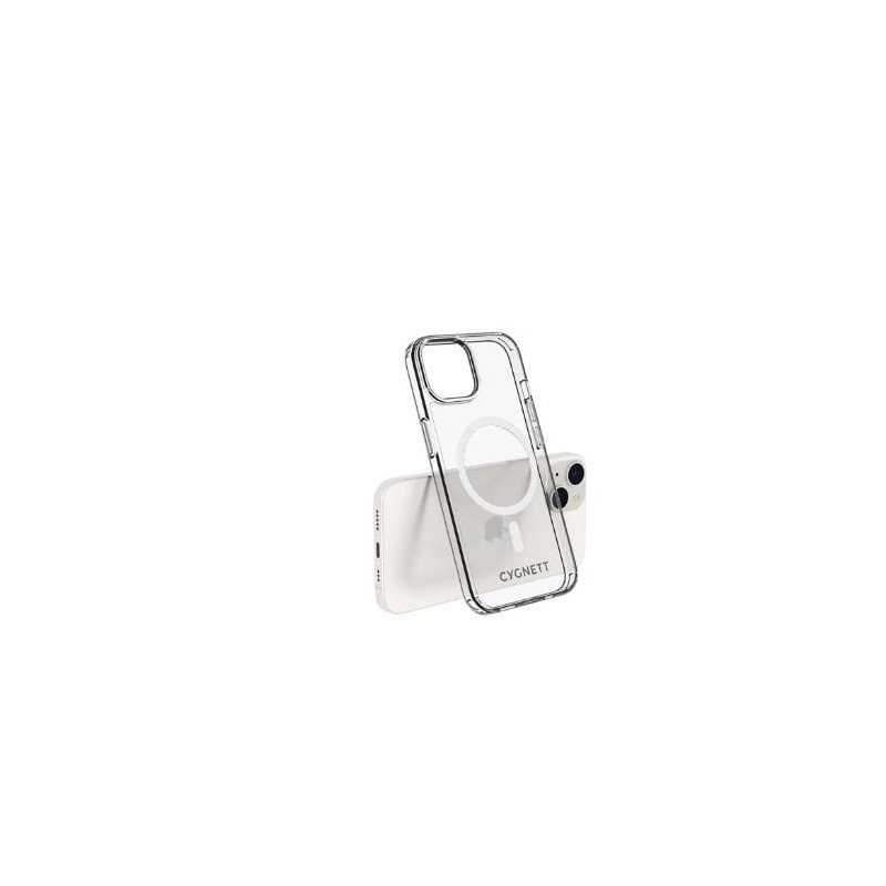 Custodia cygnett aeromag per iphone 14 plus trasparente [cy4172cpaeg]