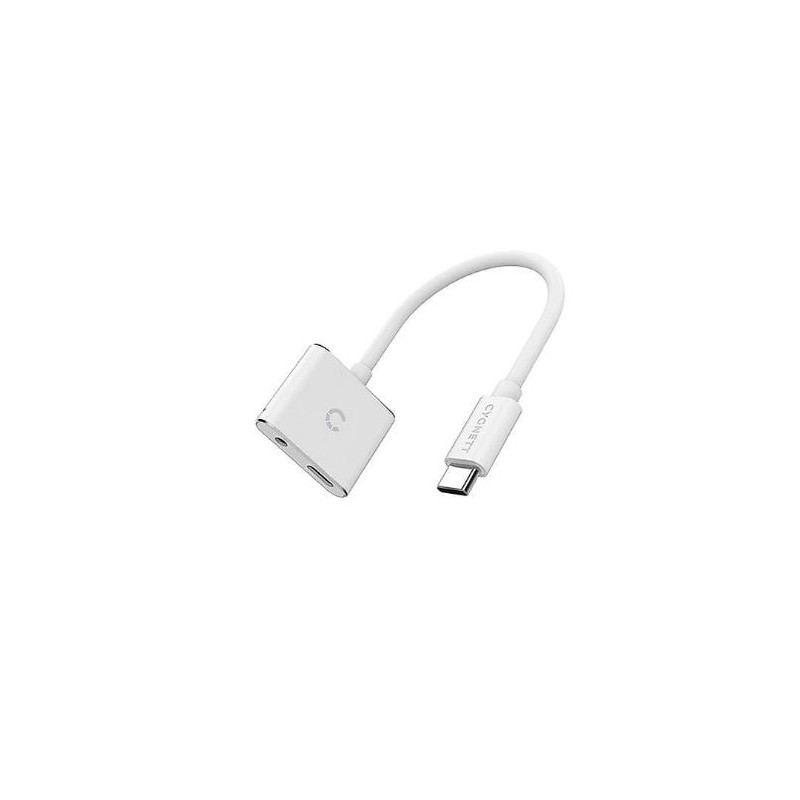 Cavo audio cygnett usb-c essentials 3.5mm bianco [cy2866pccpd]