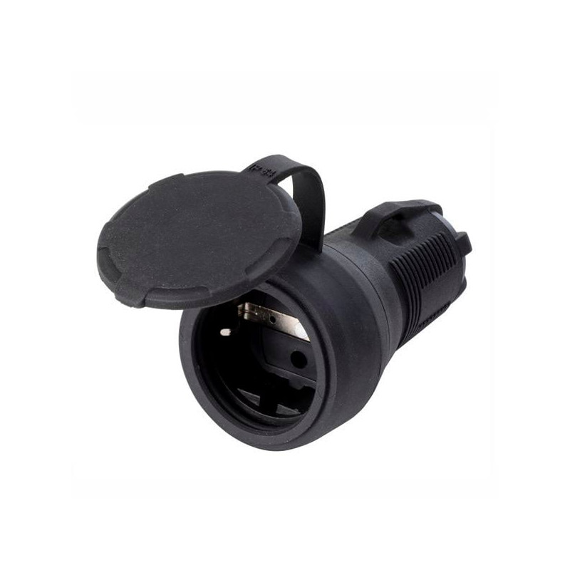 Presa schuko rosi 16a+t ip54 nero [83410]