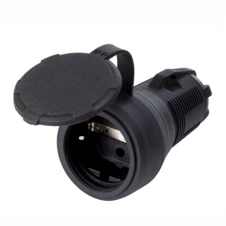 Presa schuko rosi 16a+t ip54 nero [83410]