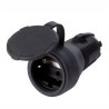 Presa schuko rosi 16a+t ip54 nero [83410]