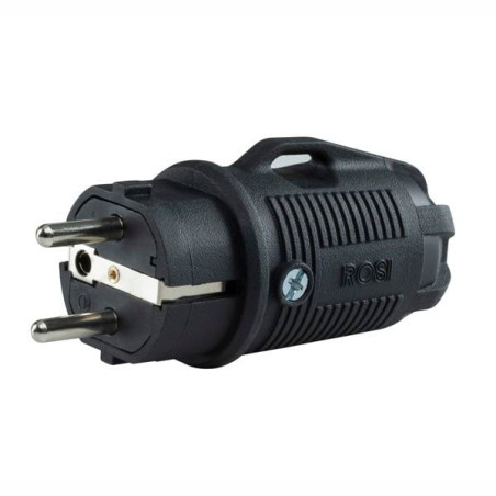 Spina shuko rosi 16a+t ip54 nero [80410]