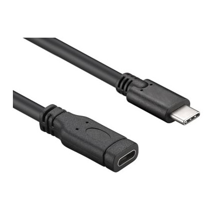 Cavo di prolunga hamlet usb-c 3.1 gen1 m/f 1m nero [xcuc-uc-mf10]