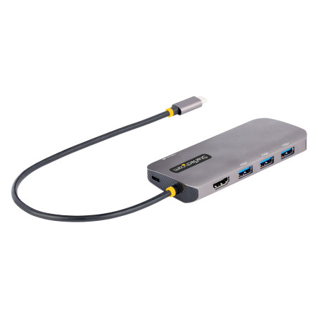 Adattatore multiporta usb startech.com usb-c hdmi 4 grigio [127b-usbc-multiport]