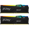 Ram dimm ddr5 32gb kingston fury beast rgb 5600mhz nero [kf556c36bbeak2-32]