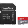256gb scheda microsdxc sandisk ultra 150mb/s nero/rosso [sdsquac-256g-gn6ma]