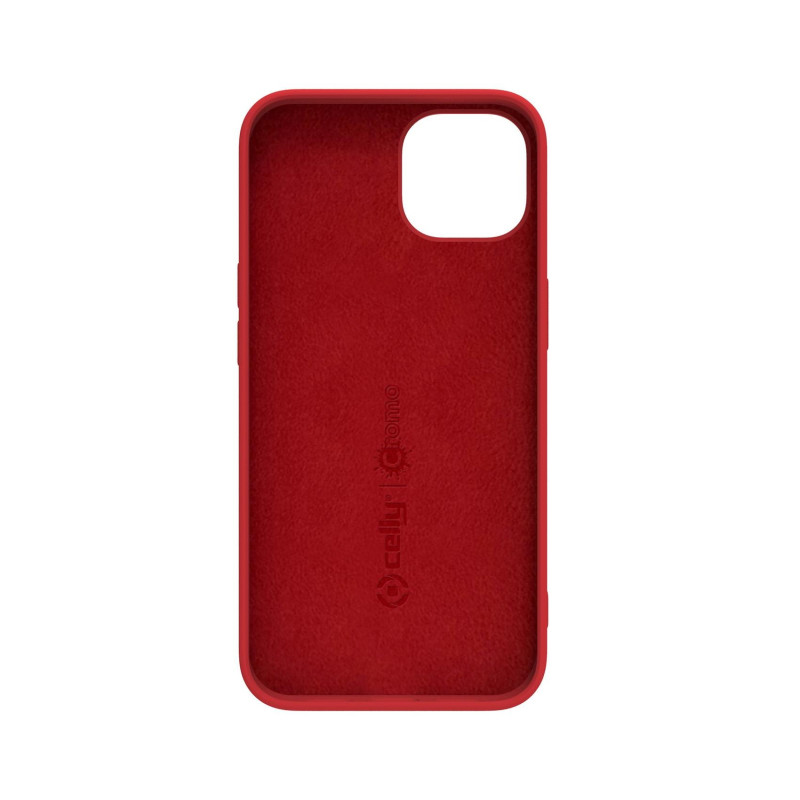 Custodia in silicone celly per apple iphone 14 plus cromo rosso [cromo1026rd]