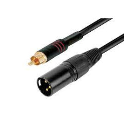 Cavo audio ridem xlr m/rca m 2mt nero