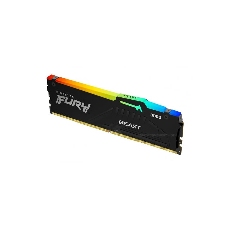 Ram dimm ddr5 32gb kingston 5200mhz cl4 fury beast rgb(1*32gb) nero