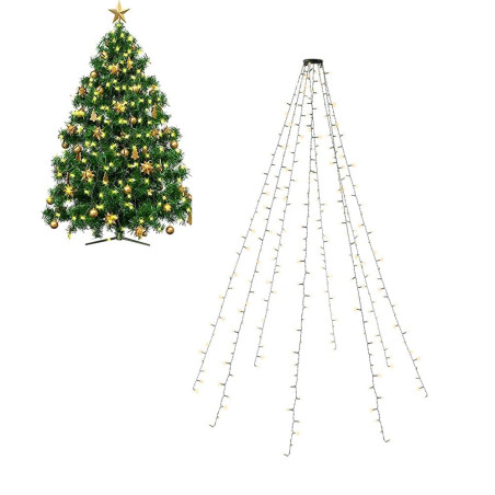 Catena luminosa goobay ip44 280 luci led con anello bianco [60386]