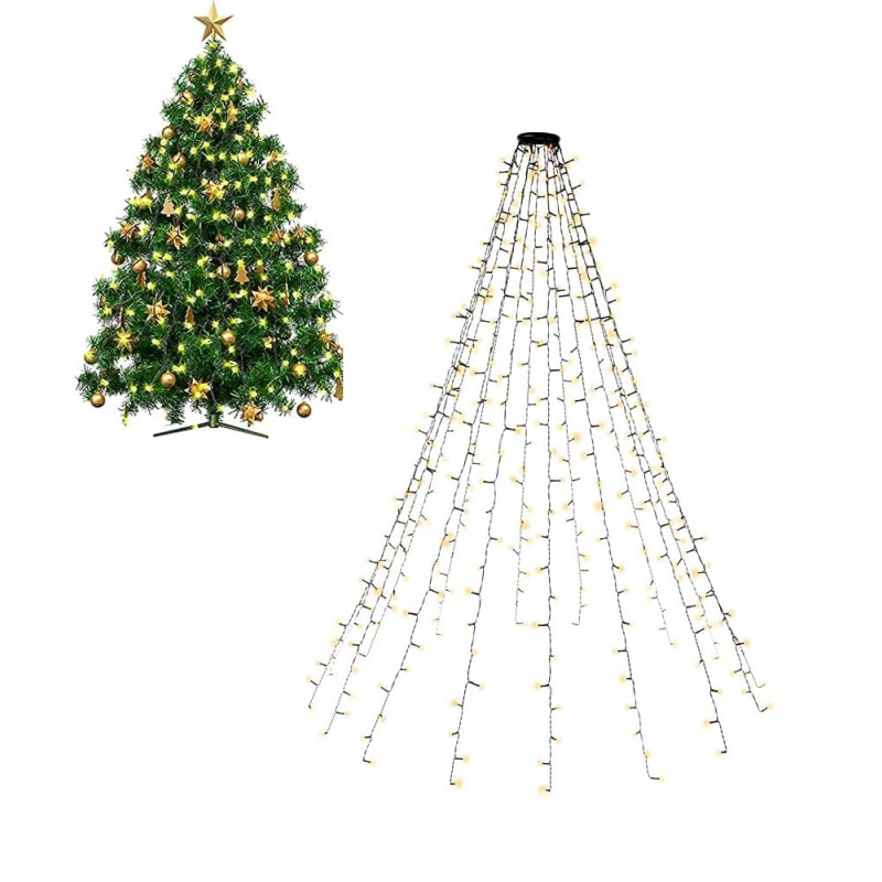 Catena luminosa goobay ip44 400 luci led con anello bianco [60387]