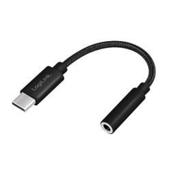 Cavo adattatore logilink ua0398 usb-c jack 3,5mm 13cm nero [ua0398]