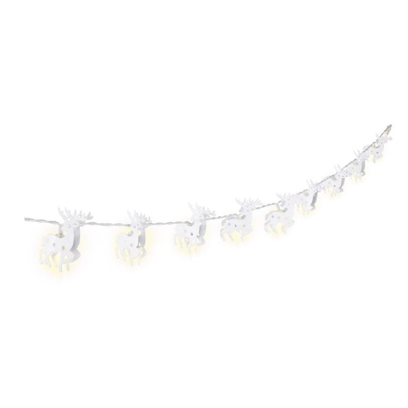 Stringa di luce 10 led goobay renna con timer bianco caldo