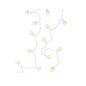 Stringa di luce 20 led goobay palle di neve con timer bianco caldo