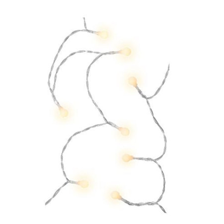 Stringa di luce 80 led goobay globo con timer bianco caldo