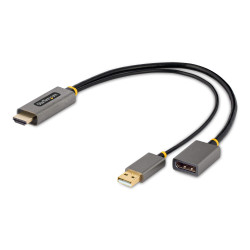 Cavo adattatore startech.com hdmi a displayport 0.3m nero/grigio