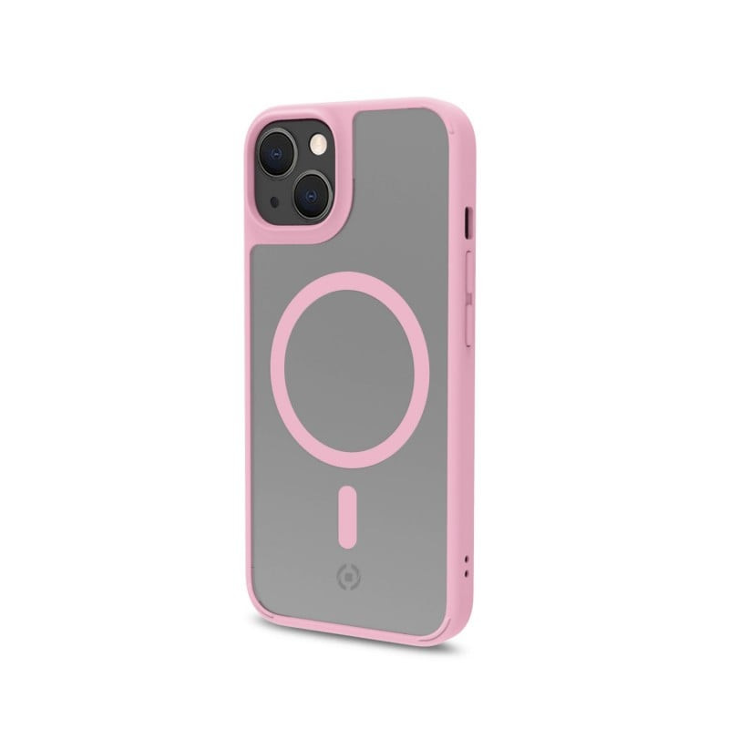 Custodia celly magmatt iphone 14 6.1"/rosa/trasparente [magmatt1024pk]