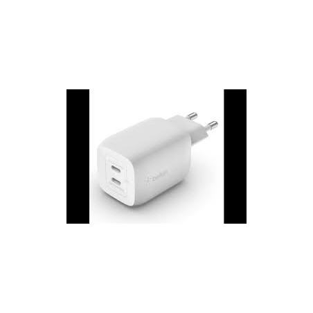 Alimentatore da rete belkin 65w pd usb-c + 2m cavo bianco [wch013vf2mwh-b6]