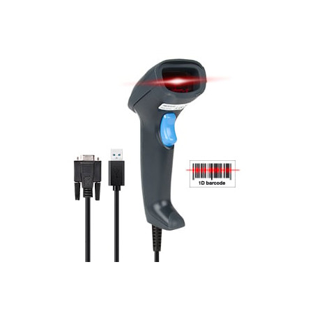 Lettore codici a barre hamlet laser 1d 300letture/s 2m grigio [hbcs1d10us]