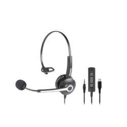Cuffia hamlet renova headset con microfono usb-c jack 3,5mm nero